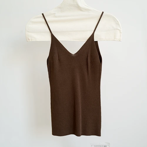 Ribbed V Neck Vest