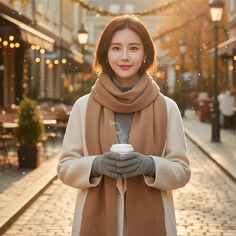 Brown Wool Scarf high quality Brown Wool Scarf high quality