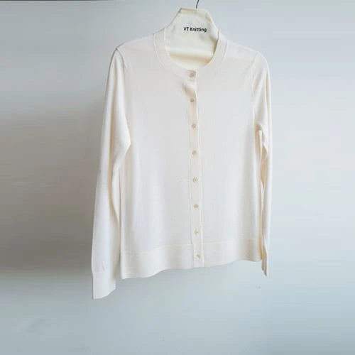 Cardigan de malha fina de algodão
