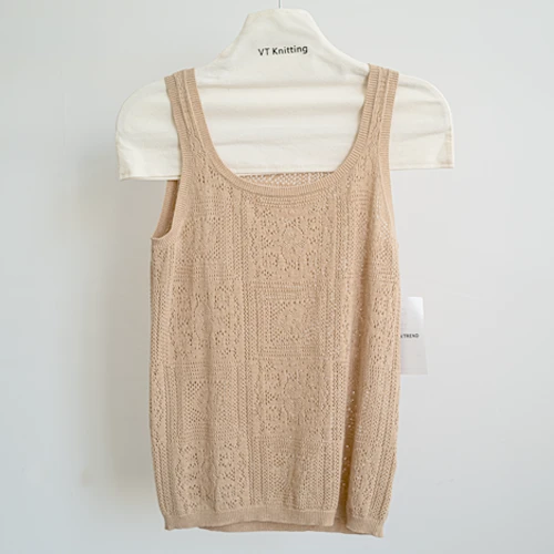 Knitted Wool Vest Women's