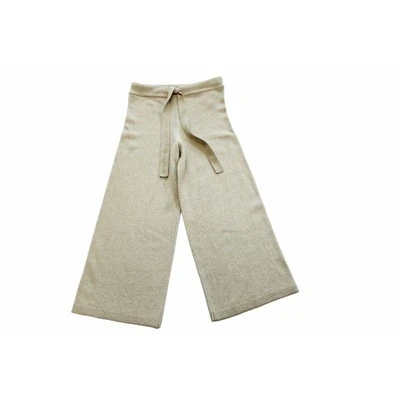 Algodão Malha Calças com Bolsos