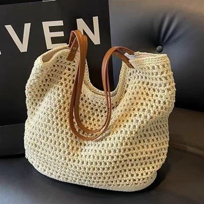 Bolsa de malha de lã de grife