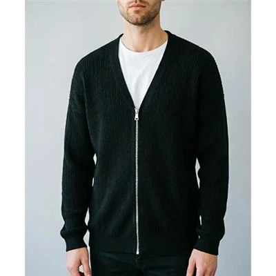 Cardigan de malha para exterior masculino
