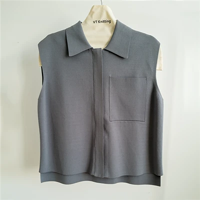 Jaqueta masculina retrô de malha cinza