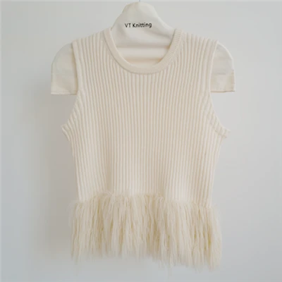 Colete de Malha Branco Feminino