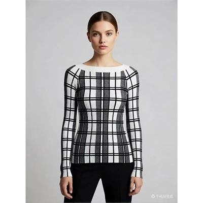 Roupas básicas de malha de lã feminina