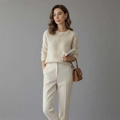 Suéteres femininos de lã merino fino