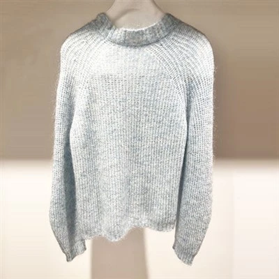 Top de manga comprida de lã Merino feminina