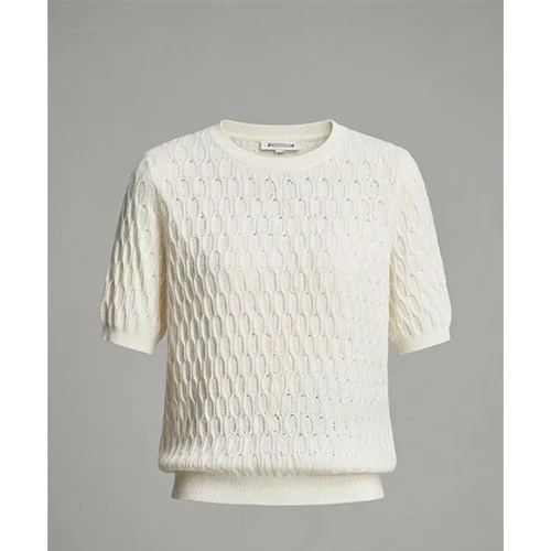White Textured Knit Short Sleeve Top suppliers