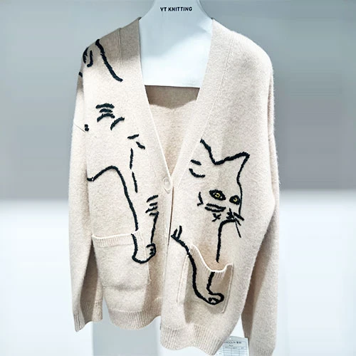 Casaco de lã feminino estilo designer